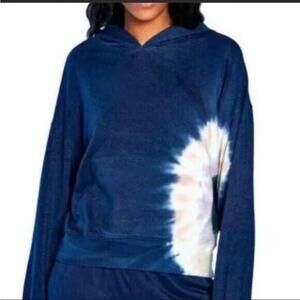 Wildfox Size M Medium French Terry Relaxed Fit Tie Dye Hoodie Sweatshirt